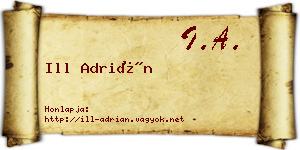 Ill Adrián névjegykártya